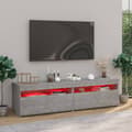 Pikkukuva 7 / 11: TV-tasot 2 kpl LED-valoilla betoninharmaa 75x35x40 cm - TV-taso - TV-taso - Home & Living