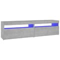 Pikkukuva 8 / 11: TV-tasot 2 kpl LED-valoilla betoninharmaa 75x35x40 cm - TV-taso - TV-taso - Home & Living