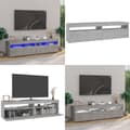 Pikkukuva 1 / 11: TV-tasot 2 kpl LED-valoilla betoninharmaa 75x35x40 cm - TV-taso - TV-taso - Home & Living