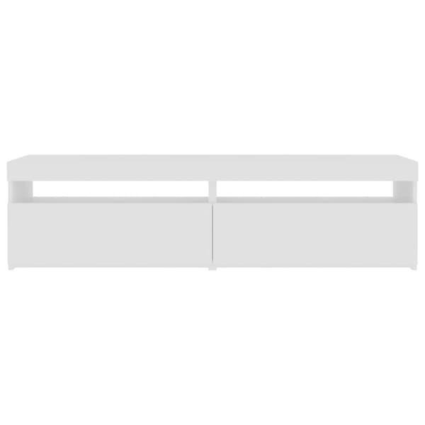 Tv-bänkar med LED-belysning 2 st vit 75x35x40 cm - TV-bänk - TV-bänkar - Home & Living