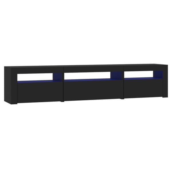 Tv-bord med LED-lys 195x35x40 cm sort - Tv-skab - Tv-skabe - Home & Living