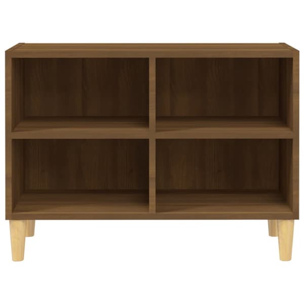 TV-bänk med massiva träben brun ek 69,5x30x50 cm - TV-skåp - TV-bänk - Home & Living