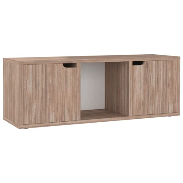 TV-bänk grå sonoma-ek 88,5x27,5x30,5 cm spånskiva - Tvbänk - Tvbänkar - Home & Living