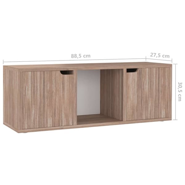 TV-bänk grå sonoma-ek 88,5x27,5x30,5 cm spånskiva - Tvbänk - Tvbänkar - Home & Living