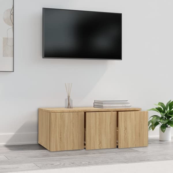 Tv-skab 80x34x30 cm spånplade sonoma-eg - Tv-skab - Tv-skabe - Home & Living