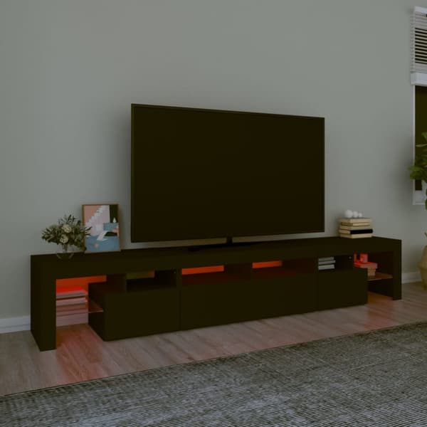 TV-taso LED-valoilla musta 230x36,5x40 cm - TV-taso - TV-taso - Home & Living