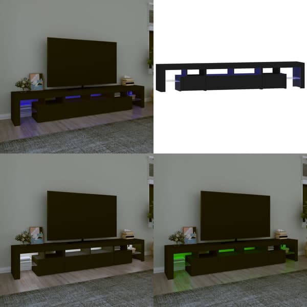 TV-taso LED-valoilla musta 230x36,5x40 cm - TV-taso - TV-taso - Home & Living