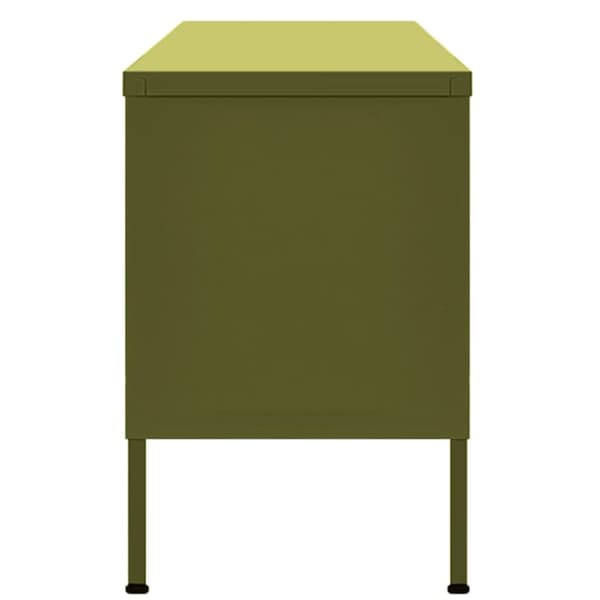 Tv-bänk olivgrön 105x35x50 cm stål - TV-skåp - Hifi -skåp - Home & Living