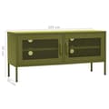 Miniatyrbild 10 av 11: Tv-bänk olivgrön 105x35x50 cm stål - TV-skåp - Hifi -skåp - Home & Living