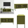 Miniatyrbild 1 av 11: Tv-bänk olivgrön 105x35x50 cm stål - TV-skåp - Hifi -skåp - Home & Living