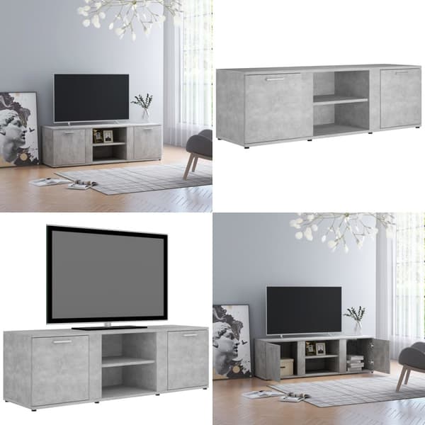 Tv-bord 120x34x37 cm konstrueret træ betongrå - Tv-skab - Tv-skabe - Home & Living