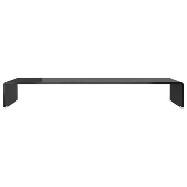 TV-stander/monitorstand sort glas 90x30x13 cm - Tv-stativ - Tv-stativer - Home & Living