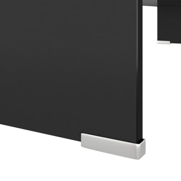 TV-stander/monitorstand sort glas 90x30x13 cm - Tv-stativ - Tv-stativer - Home & Living