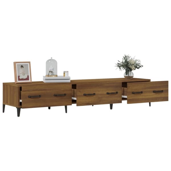 Tv-bord 150x34,5x30 cm konstrueret træ brun egetræsfarve - Tv-skab - Tv-skabe - Home & Living