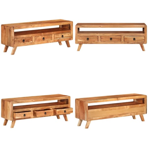 TV-bänk 110x30x40 cm massiv akacia - TV-skåp - TV-bänk - Home & Living