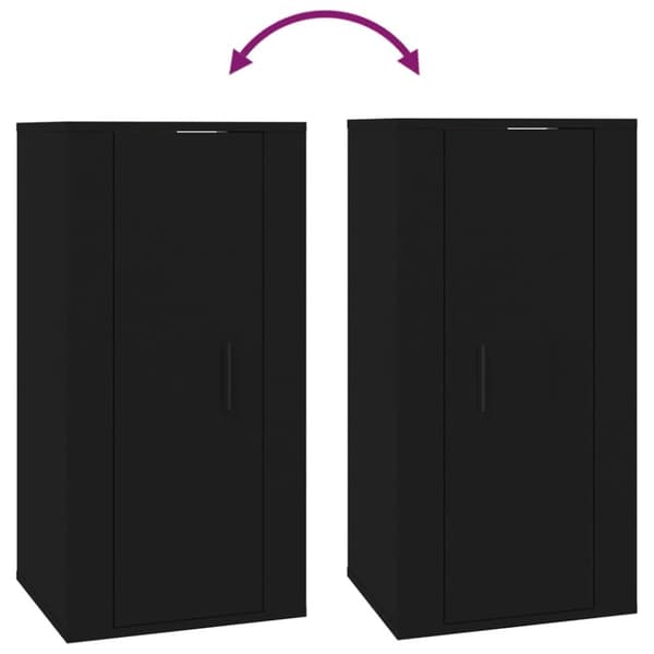 Væghængt tv-skab 40x34,5x80 cm sort - Væghængt Tv-skab - Væghængte Tv-skabe - Home & Living