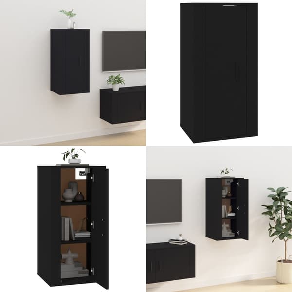 Væghængt tv-skab 40x34,5x80 cm sort - Væghængt Tv-skab - Væghængte Tv-skabe - Home & Living