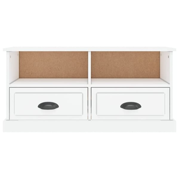 Tv-bord 93x35,5x45 cm konstrueret træ hvid højglans - Tv-skab - Tv-skabe - Home & Living