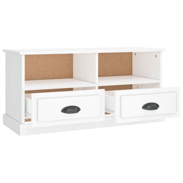 Tv-bord 93x35,5x45 cm konstrueret træ hvid højglans - Tv-skab - Tv-skabe - Home & Living