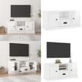 Miniatyrbild 1 av 11: Tv-bänk vit högglans 100x35,5x45 cm konstruerat trä - TV-bänk - TV-bänkar - Home & Living