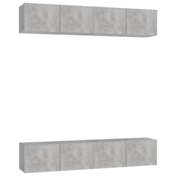 TV-skåp 4 st betonggrå 80x30x30 cm konstruerat trä - TV-skåp - Hifi -skåp - Home & Living