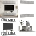 Miniatyrbild 1 av 9: TV-skåp 4 st betonggrå 80x30x30 cm konstruerat trä - TV-skåp - Hifi -skåp - Home & Living