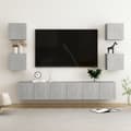 Miniatyrbild 2 av 11: TV-skåp 7 delar betonggrå spånskiva - TV-skåp - Hifi -skåp - Home & Living