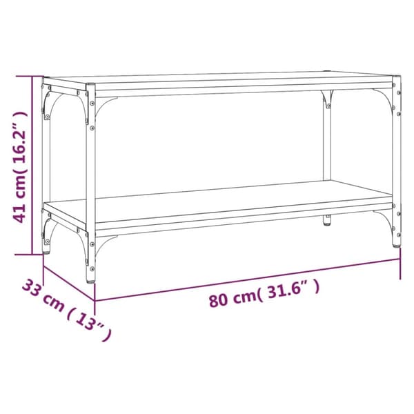 Tv-bänk grå sonoma 80x36x50 cm konstruerat trä - TV-bänk - TV-bänkar - Home & Living