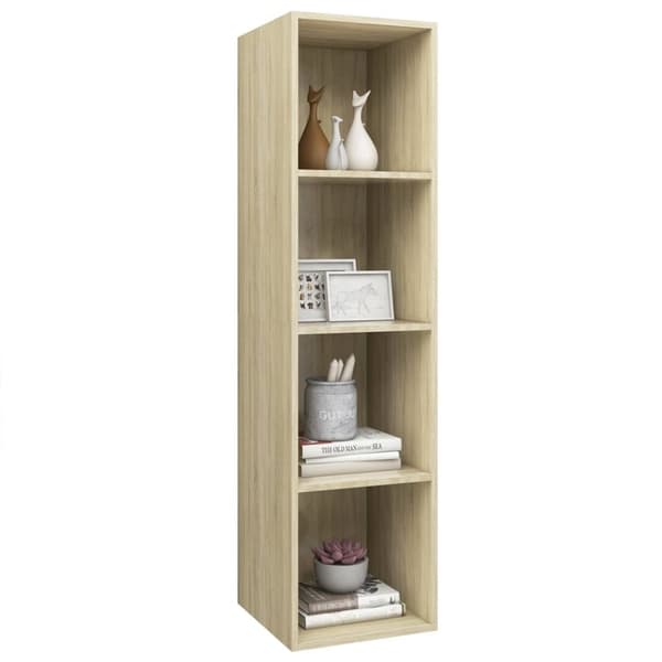 Væghængt reol 37x37x142,5 cm spånplade sonoma-eg - Tv-skab - Tv-skabe - Home & Living