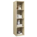 Miniatyrbillede 4 af 10: Væghængt reol 37x37x142,5 cm spånplade sonoma-eg - Tv-skab - Tv-skabe - Home & Living