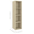 Miniatyrbillede 10 af 10: Væghængt reol 37x37x142,5 cm spånplade sonoma-eg - Tv-skab - Tv-skabe - Home & Living