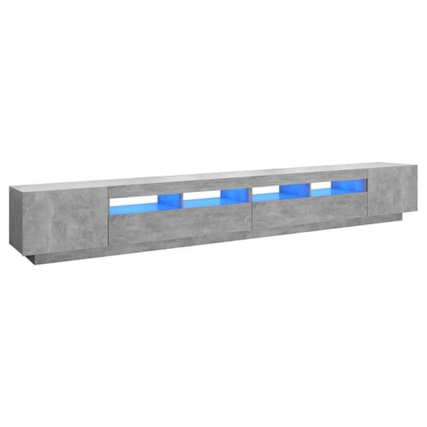 Tv-skab med LED-lys 300x35x40 cm betongrå - Tv-skab - Tv-skabe - Home & Living