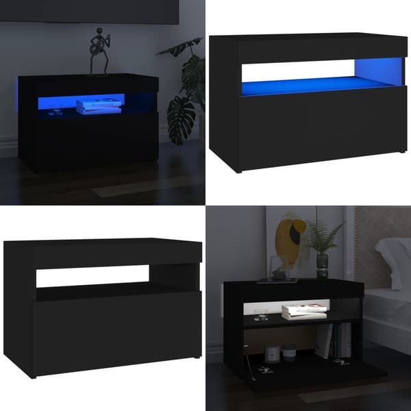 Tv-bord med LED-lys 60x35x40 cm sort - Tv-skab - Tv-skabe - Home & Living