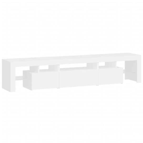 Tv-skab med LED-lys 200x36,5x40 cm hvid - Tv-skab - Tv-skabe - Home & Living