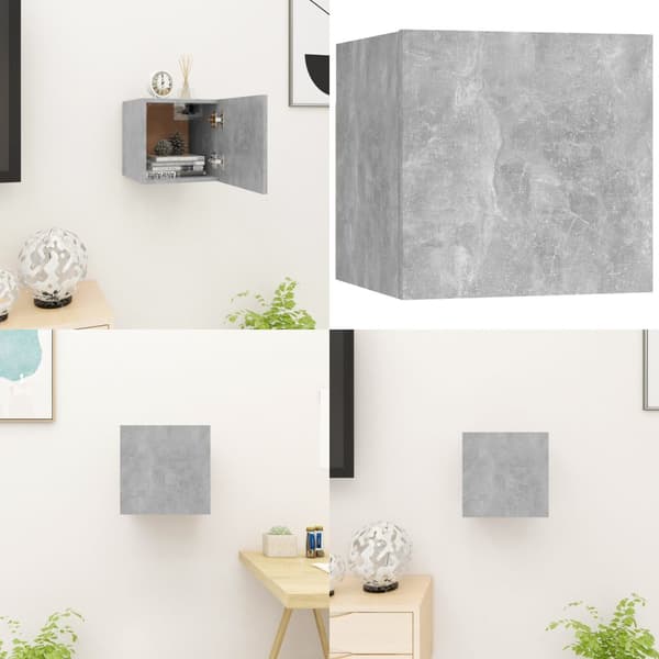 Väggmonterat tv-bänk betonggrå 30,5x30x30 cm - TV-bänk - TV-bänkar - Home & Living