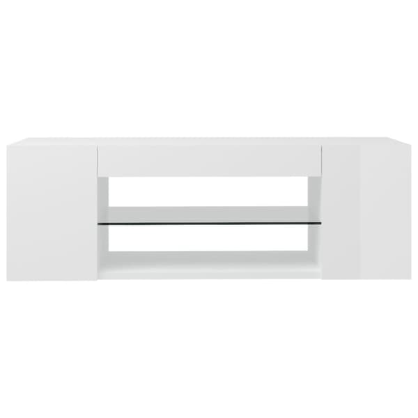 Tv-skab med LED-lys 90x39x30 cm hvid højglans - Tv-skab - Tv-skabe - Home & Living