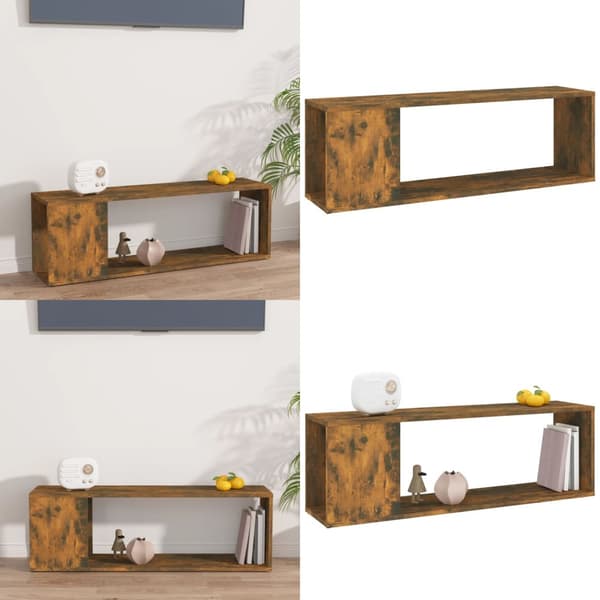 Tv-bord 100x24x32 cm konstrueret træ røget egetræ - Tv-skab - Tv-skabe - Home & Living