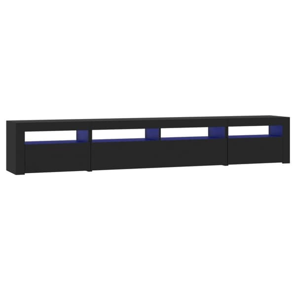 Tv-bänk med LED-belysning Svart 240x35x40 cm - TV-bänk - TV-bänkar - Home & Living