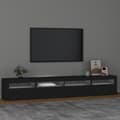 Miniatyrbild 4 av 11: Tv-bänk med LED-belysning Svart 240x35x40 cm - TV-bänk - TV-bänkar - Home & Living