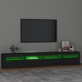 Miniatyrbild 5 av 11: Tv-bänk med LED-belysning Svart 240x35x40 cm - TV-bänk - TV-bänkar - Home & Living