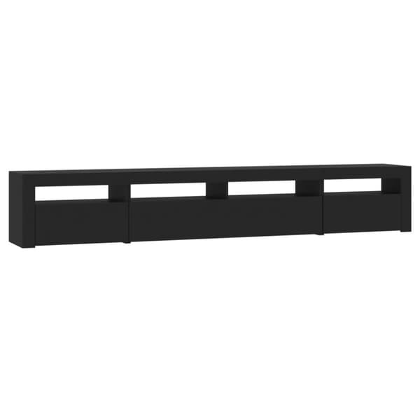 Tv-bänk med LED-belysning Svart 240x35x40 cm - TV-bänk - TV-bänkar - Home & Living