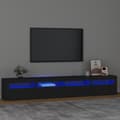 Miniatyrbild 2 av 11: Tv-bänk med LED-belysning Svart 240x35x40 cm - TV-bänk - TV-bänkar - Home & Living