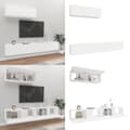 Miniatyrbild 1 av 8: Tv-skåp 3 delar vit konstruerat trä - TV-bänk - TV-bänkar - Home & Living