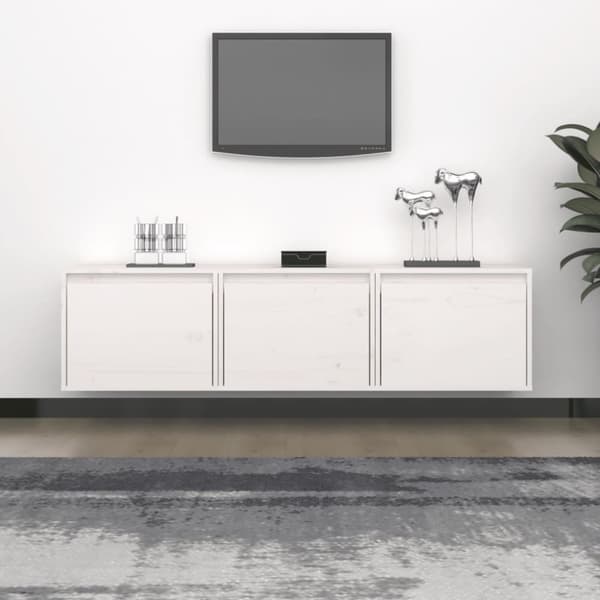 TV-tasot 3 kpl valkoinen täysi mänty - TV-taso - TV-tasot - Home & Living