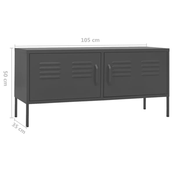 Tv-skab 105x35x50 cm stål Antracitgrå - Tv-skab - Tv-skabe - Home & Living