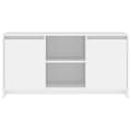 Miniatyrbild 4 av 10: TV-bänk vit 102x37,5x52,5 cm spånskiva - TV-skåp - TV-bänk - Home & Living