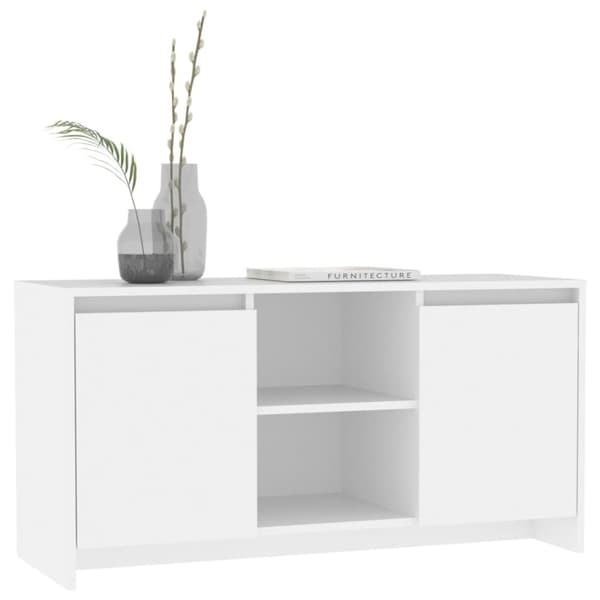 TV-bänk vit 102x37,5x52,5 cm spånskiva - TV-skåp - TV-bänk - Home & Living