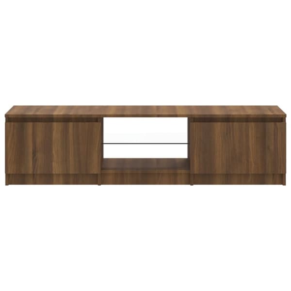 TV-taso LED-valoilla ruskea tammi 140x40x35,5 cm - TV-taso - TV-taso - Home & Living