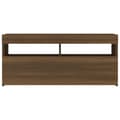 Miniatyrbillede 9 af 11: Tv-bord med LED-lys 90x35x40 cm brun egetræsfarve - Tv-bord - Tv-borde - Home & Living