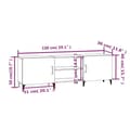 Miniatyrbillede 9 af 10: Tv-bord 150x30x50 cm konstrueret træ hvid - Tv-skab - Tv-skabe - Home & Living